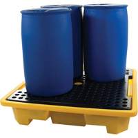Palette de d&eacute;versements pour quatre barils, Capacit&eacute; de d&eacute;versement 66 gal. US, 57,5" x 57,5" x 12" Advanced Consulting and Training Ltd.