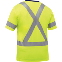 Chemise &agrave; manches courtes et X au dos Bisley, Poly-coton, Petit, Jaune lime haute visibilit&eacute; Advanced Consulting and Training Ltd.