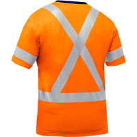 Chemise &agrave; manches courtes et X au dos Bisley, Poly-coton, Petit, Orange haute visibilit&eacute; Advanced Consulting and Training Ltd.