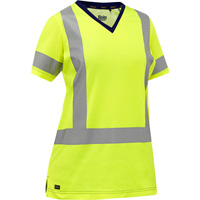 Chemise &agrave; manches courtes et X au dos Bisley pour femmes, Poly-coton, Petit, Jaune lime haute visibilit&eacute; Advanced Consulting and Training Ltd.