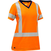 Chemise &agrave; manches courtes et X au dos Bisley pour femmes, Poly-coton, Petit, Orange haute visibilit&eacute; Advanced Consulting and Training Ltd.