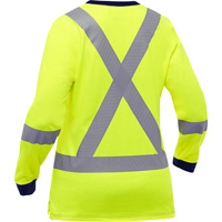 Chemise &agrave; manches longues et X au dos Bisley pour femmes, Poly-coton, Petit, Jaune lime haute visibilit&eacute; Advanced Consulting and Training Ltd.