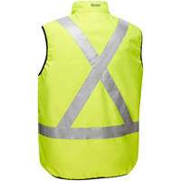Bisley&reg; X-Back Reversible Puffer Vest, High Visibility Lime-Yellow, Small, Polyester Advanced Consulting and Training Ltd.
