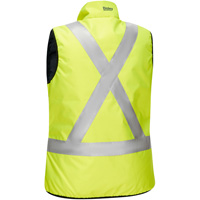Bisley&reg; X-Back Women's Contoured Reversible Puffer Vest, High Visibility Lime-Yellow, Small, Polyester Advanced Consulting and Training Ltd.