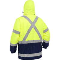 Bisley&reg; X-Back Extreme Cold Jacket with Navy Bottom, Polyester, High Visibility Lime-Yellow, Small Advanced Consulting and Training Ltd.