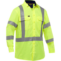 Bisley&reg; X-Back Long Sleeve Work Shirt with X-Airflow, Poly-Cotton, Small, High Visibility Lime-Yellow Advanced Consulting and Training Ltd.