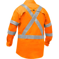 Bisley&reg; X-Back Long Sleeve Work Shirt with X-Airflow, Poly-Cotton, Small, High Visibility Orange Advanced Consulting and Training Ltd.
