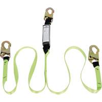 SA-54000-6 Shock Absorbing Lanyard, 6', Snap Hook Center, Snap Hook Leg Ends, Polyester Advanced Consulting and Training Ltd.