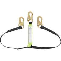 SA-64000-4 Shock Absorbing Lanyard, 4', Snap Hook Center, Snap Hook Leg Ends, Polyester Advanced Consulting and Training Ltd.