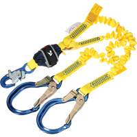Longe &eacute;lastique d'ancrage double &agrave; amortisseur de choc en sangle, 6', Point d'ancrage &agrave; Crochet d'armature, Crochet mousqueton aux jambes Advanced Consulting and Training Ltd.