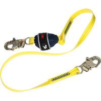 Coated Web Shock-Absorbing Lanyard, 6', Snap Hook Center, Snap Hook Leg Ends Advanced Consulting and Training Ltd.