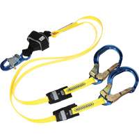 Twin-Leg Arc Flash Coated Web Shock-Absorbing Lanyard, 6', Rebar Hook Center, Snap Hook Leg Ends Advanced Consulting and Training Ltd.