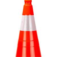 C&ocirc;ne de signalisation de premi&egrave;re qualit&eacute;, 28", Orange, Bande(s) r&eacute;fl&eacute;chissante(s) 4" Advanced Consulting and Training Ltd.