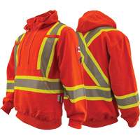 Chandail &agrave; capuchon ignifug&eacute;/r&eacute;sistant &agrave; l'arc &eacute;lectrique avec fermeture &agrave; glissi&egrave;re au quart Atlas Guardian, Hommes, T-petit, Orange haute visibilit&eacute;, 18 cal/cm² Advanced Consulting and Training Ltd.