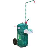 Douche d'urgence isol&eacute;e, mobile et autonome avec douche oculaire et faciale, Capacit&eacute; 30 gal., Conformit&eacute; Aucune Advanced Consulting and Training Ltd.