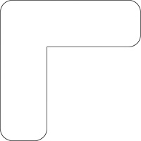 Floor Marking Shapes, L, 7" L x 3.5" W, White, Vinyl Advanced Consulting and Training Ltd.