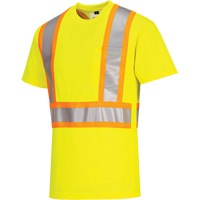 T-shirt de s&eacute;curit&eacute; &agrave; bandes contrastantes, Polyester, Petit, Jaune lime haute visibilit&eacute; Advanced Consulting and Training Ltd.