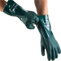 Gants verts &agrave; double enduit, 14" lo, PVC, Doublure en Jersey de coton, 70 mils Advanced Consulting and Training Ltd.