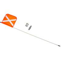 Heavy-Duty Safety Whip, Threaded Mount, 5' High, Orange with Reflective X Advanced Consulting and Training Ltd.