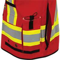 6678 High-Visibility Antimicrobial Mesh-Back Surveyor Vest, Red, Small, Polyester Advanced Consulting and Training Ltd.