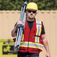 6678 High-Visibility Antimicrobial Mesh-Back Surveyor Vest, Red, Small, Polyester Advanced Consulting and Training Ltd.