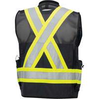 6679 High-Visibility Antimicrobial Mesh-Back Surveyor Vest, Black, Small, Polyester Advanced Consulting and Training Ltd.
