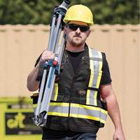 6679 High-Visibility Antimicrobial Mesh-Back Surveyor Vest, Black, Small, Polyester Advanced Consulting and Training Ltd.