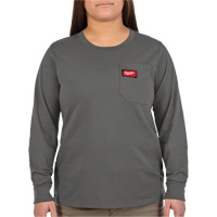GRIDIRON Long Sleeve Pocket T-Shirt, Women's, X-Small, Grey Advanced Consulting and Training Ltd.