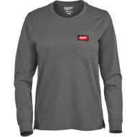 GRIDIRON Long Sleeve Pocket T-Shirt, Women's, X-Small, Grey Advanced Consulting and Training Ltd.