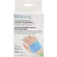 Grands bandages renforc&eacute;s bleus, Rectangulaire/carr&eacute;e, 3", Tissu d&eacute;tectable, St&eacute;rile Advanced Consulting and Training Ltd.