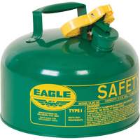Bidon de s&eacute;curit&eacute; pour les combustibles, Type I, Acier galvanis&eacute;, 2 gal. US, Vert, Homologu&eacute; FM/List&eacute; UL/ULC Advanced Consulting and Training Ltd.