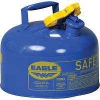 Bidon de s&eacute;curit&eacute; pour le k&eacute;ros&egrave;ne, Type I, Acier galvanis&eacute;, 2,5 gal. US, Bleu, Homologu&eacute; FM/List&eacute; UL/ULC Advanced Consulting and Training Ltd.