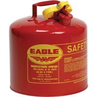 Bidon de s&eacute;curit&eacute; pour les produits inflammables, Type I, Acier galvanis&eacute;, 5 gal. US, Rouge, Homologu&eacute; FM/List&eacute; UL/ULC Advanced Consulting and Training Ltd.