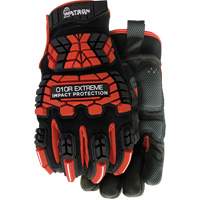 Gants r&eacute;sistants aux chocs rouges Extreme 010R, T-petit, Paume en Microfibre, Poignet Boucle et crochet Advanced Consulting and Training Ltd.