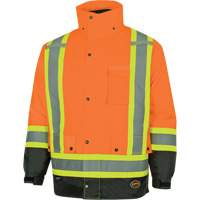 5056 Pioneer&reg; Yukon 7-in-1 Waterproof Winter Safety Parka, Polyester, Black/High Visibility Orange, X-Small Advanced Consulting and Training Ltd.