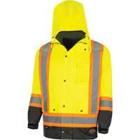5057 Pioneer&reg; Yukon 7-in-1 Waterproof Winter Safety Parka, Polyester, Black/High Visibility Lime-Yellow, X-Small Advanced Consulting and Training Ltd.