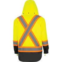 5057 Pioneer&reg; Yukon 7-in-1 Waterproof Winter Safety Parka, Polyester, Black/High Visibility Lime-Yellow, X-Small Advanced Consulting and Training Ltd.