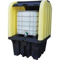Yellow Roll Top Hardcover Spill Pallet, 65" L x 65" W x 101" H, 5000 lbs. Load Capacity Advanced Consulting and Training Ltd.