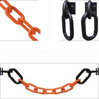Ensemble de barri&egrave;re &agrave; chaîne magn&eacute;tique pour l'entrep&ocirc;t, Orange, Maillon de 2", 15' de long Advanced Consulting and Training Ltd.