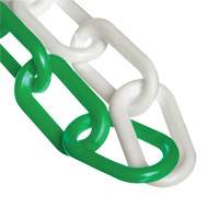 Chaîne de barri&egrave;re en plastique &agrave; deux couleurs, Vert/Blanc, Maillon de 2", 500' de long Advanced Consulting and Training Ltd.