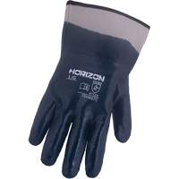 Horizon&reg; Navy Gloves with Pasted Cuffs, Medium, Nitrile Coating, Jersey/Cotton Shell Advanced Consulting and Training Ltd.