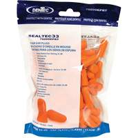 Bouchons d'oreilles jetables en mousse orange SEALTEC33, Vrac - Sac en poly Advanced Consulting and Training Ltd.