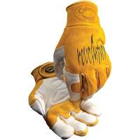 Gants de soudeur TIG/MIG de premi&egrave;re qualit&eacute; Caiman avec fermeture &agrave; boucles & crochets, Cuir de vache refendu, Taille Moyen Advanced Consulting and Training Ltd.