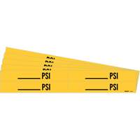 Marqueurs de tuyau avec espace vierge suivi de PSI, Autocollant, 1-1/8" h x 7" la, Noir sur jaune Advanced Consulting and Training Ltd.