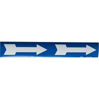 Marqueurs de tuyau avec fl&egrave;ches, Autocollant, 4" h x 12" la, Blanc/bleu Advanced Consulting and Training Ltd.
