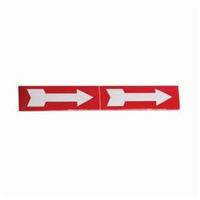 Marqueurs de tuyau avec fl&egrave;ches, Autocollant, 2-1/4" h x 7" la, Blanc/rouge Advanced Consulting and Training Ltd.