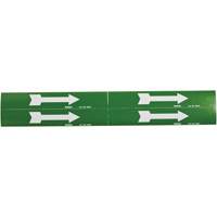 Marqueurs de tuyau avec fl&egrave;ches, Autocollant, 1-1/8" h x 7" la, Blanc/vert Advanced Consulting and Training Ltd.