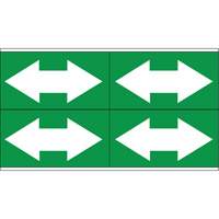 Marqueurs de tuyau avec fl&egrave;ches bidirectionnelles, Autocollant, 1-1/8" h x 7" la, Blanc/vert Advanced Consulting and Training Ltd.