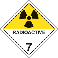 Radioactive Materials TDG Placard, Adhesive Vinyl Advanced Consulting and Training Ltd.