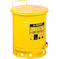 Contenants pour d&eacute;chets huileux, Homologu&eacute; FM/List&eacute; UL, 14 gal. US, Jaune Advanced Consulting and Training Ltd.